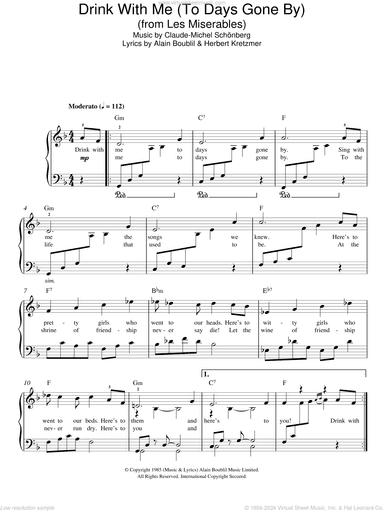 Drink With Me (To Days Gone By) (from Les Miserables)