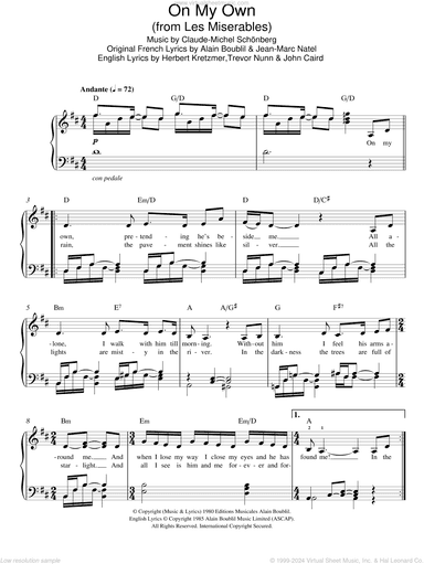 On My Own (from Les Miserables)