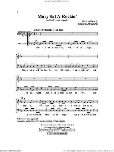 Mary Sat A-Rockin'