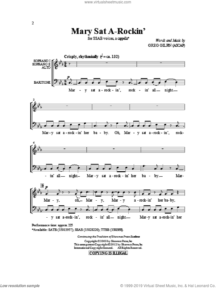 Mary Sat A-Rockin'