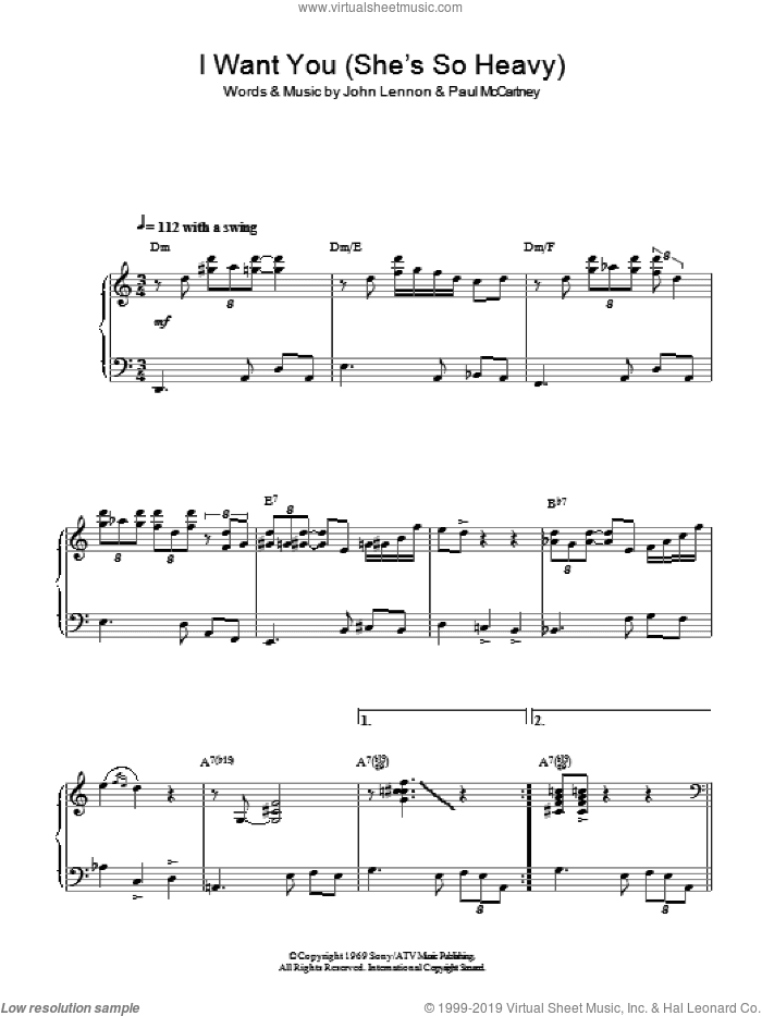 I Want You (She's So Heavy) (Jazz Version)