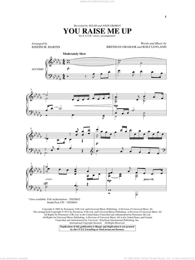 You Raise Me Up (arr. Joseph M. Martin)