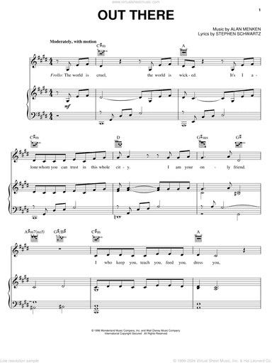 Out There (from Disney's The Hunchback of Notre Dame)