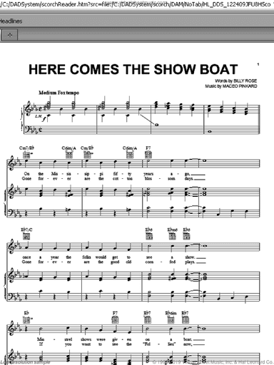Here Comes The Show Boat