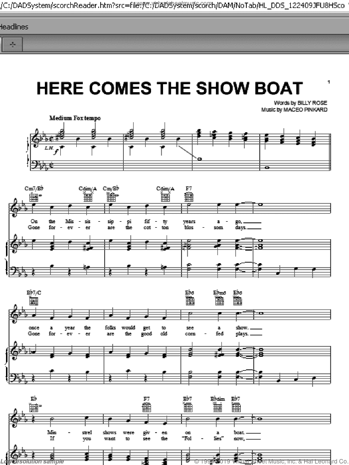 Here Comes The Show Boat
