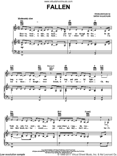 Sarah McLachlan - Afterglow (complete set of parts)