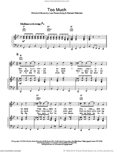 Elvis' Golden Hits from the 50's (complete set of parts)