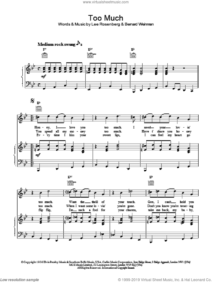 Elvis' Golden Hits from the 50's (complete set of parts)