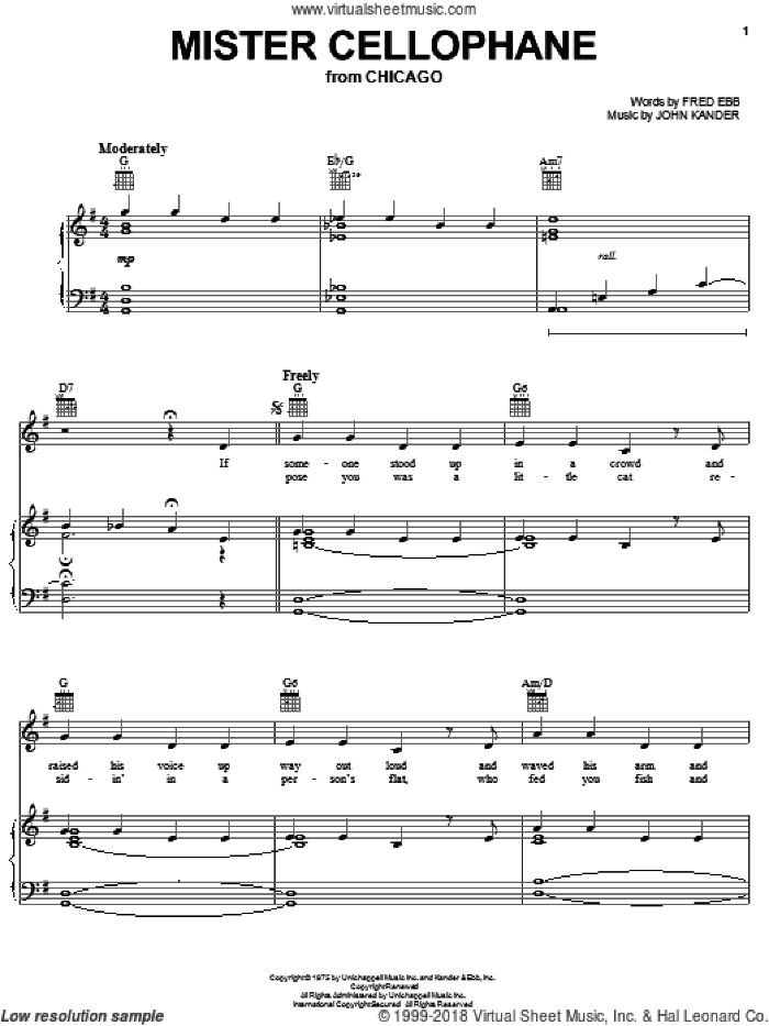 Broadway Selections from Chicago (complete set of parts)
