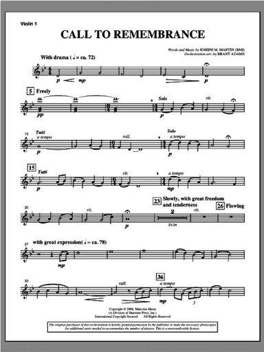 Call To Remembrance (from "Harvest Of Sorrows")