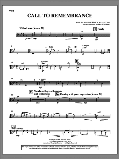 Call To Remembrance (from "Harvest Of Sorrows")