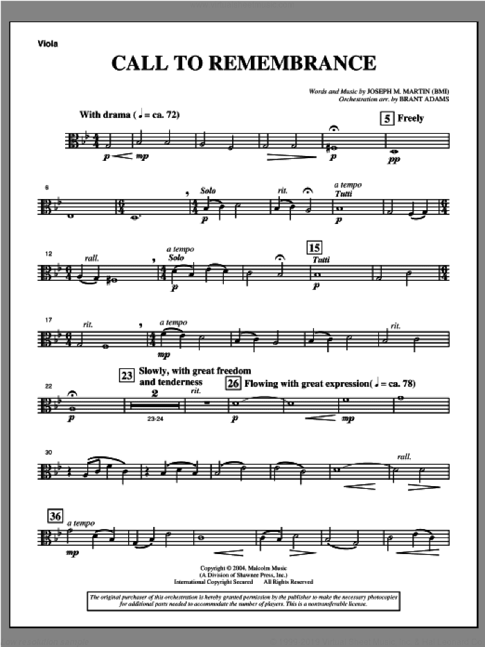 Call To Remembrance (from "Harvest Of Sorrows")
