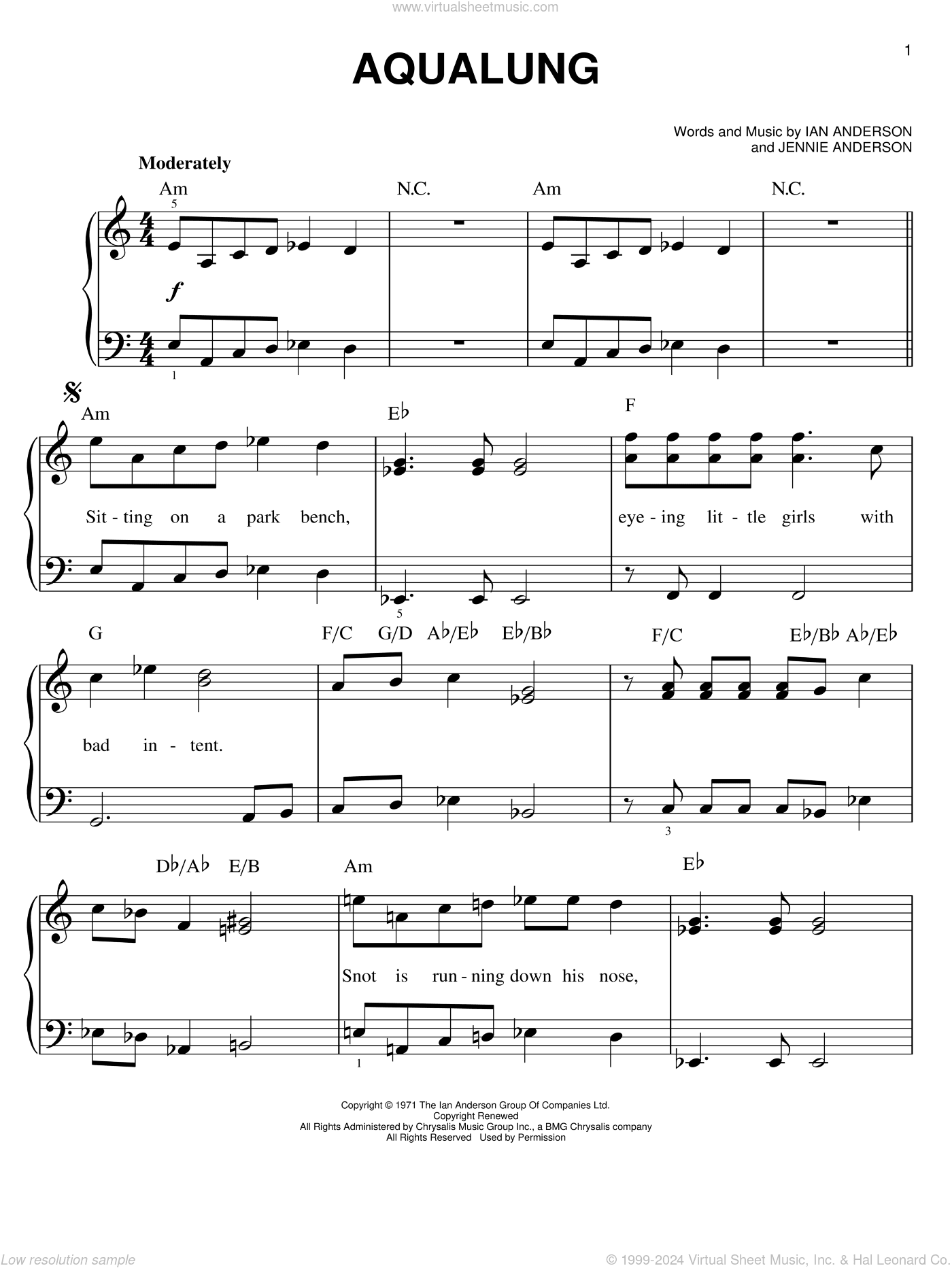 Aqualung, (easy)
