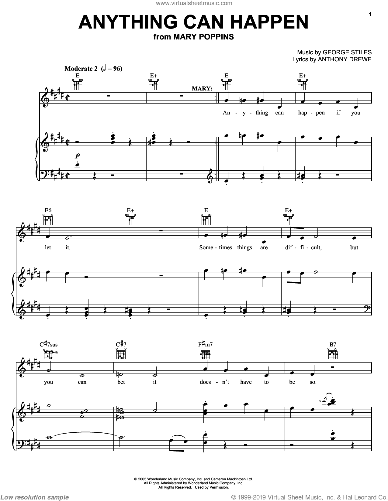 Broadway Selections from Mary Poppins (complete set of parts)