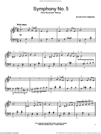 Symphony No. 5 In E Minor, Op. 64, Third Movement ("Waltz") Excerpt