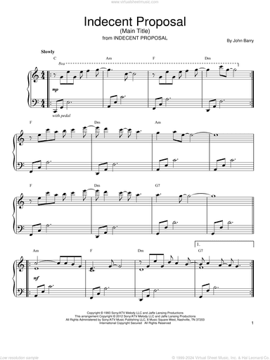 Indecent Proposal (Main Theme)