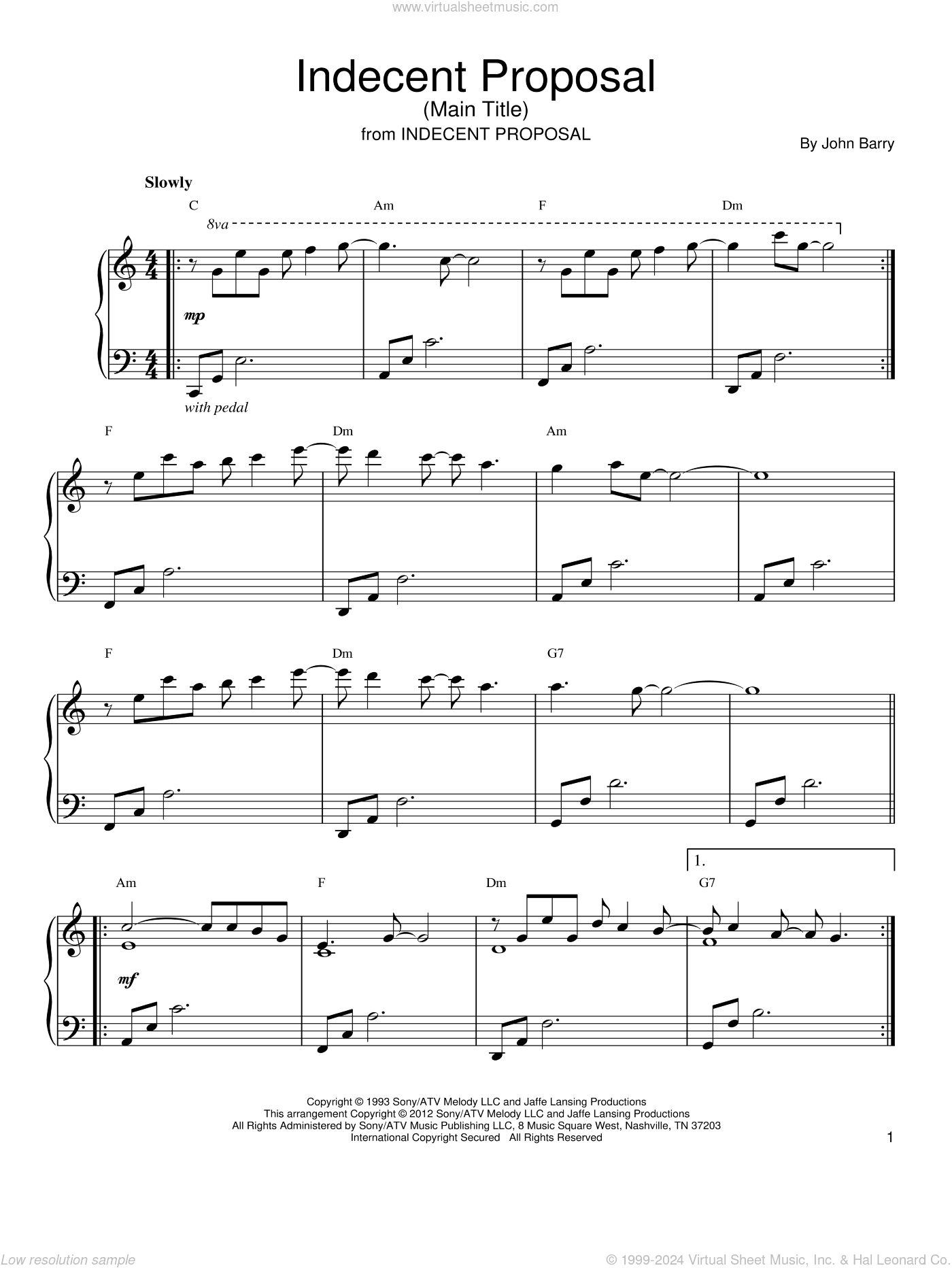 Indecent Proposal (Main Theme)