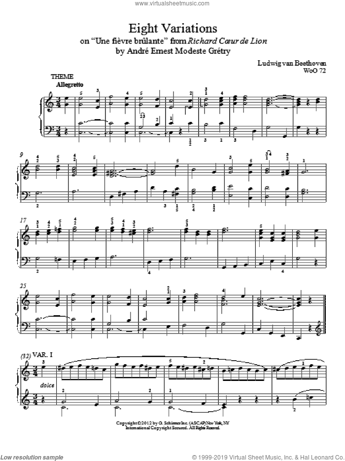 Eight Variations On "Une Fievre Brulante"