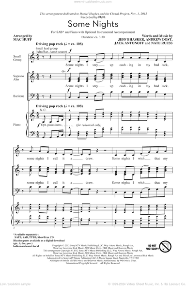 Some Nights (arr. Mac Huff)