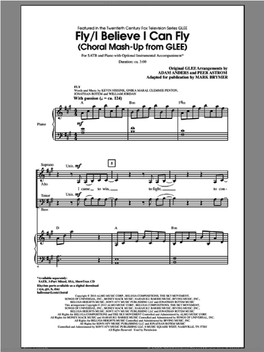 Fly / I Believe I Can Fly (Choral Mash-up from Glee) (ed. Mark Brymer)