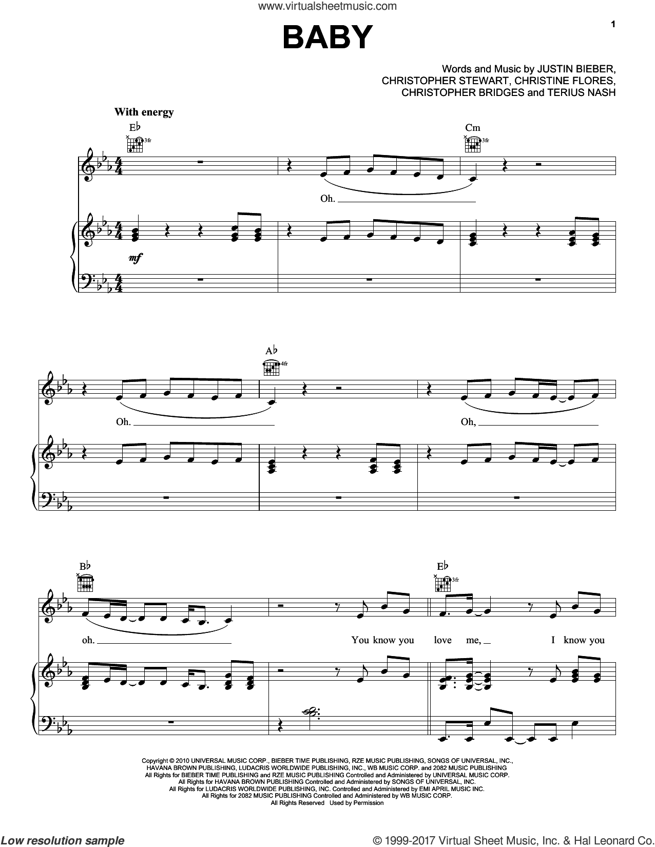 Justin Bieber Hits (complete set of parts)