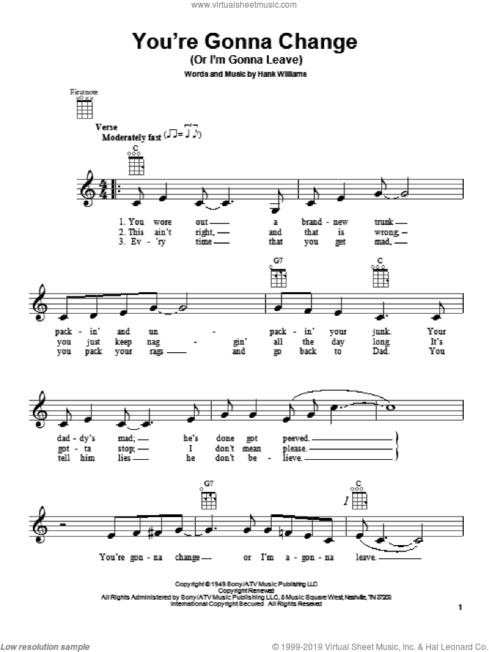 You're Gonna Change (Or I'm Gonna Leave)