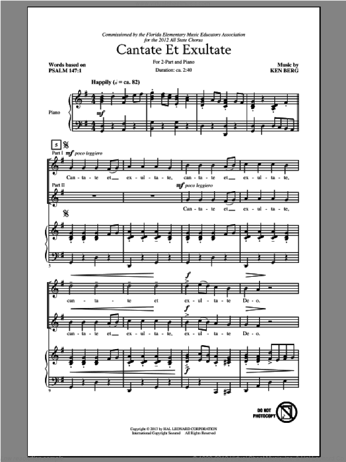 Cantate Et Exultate