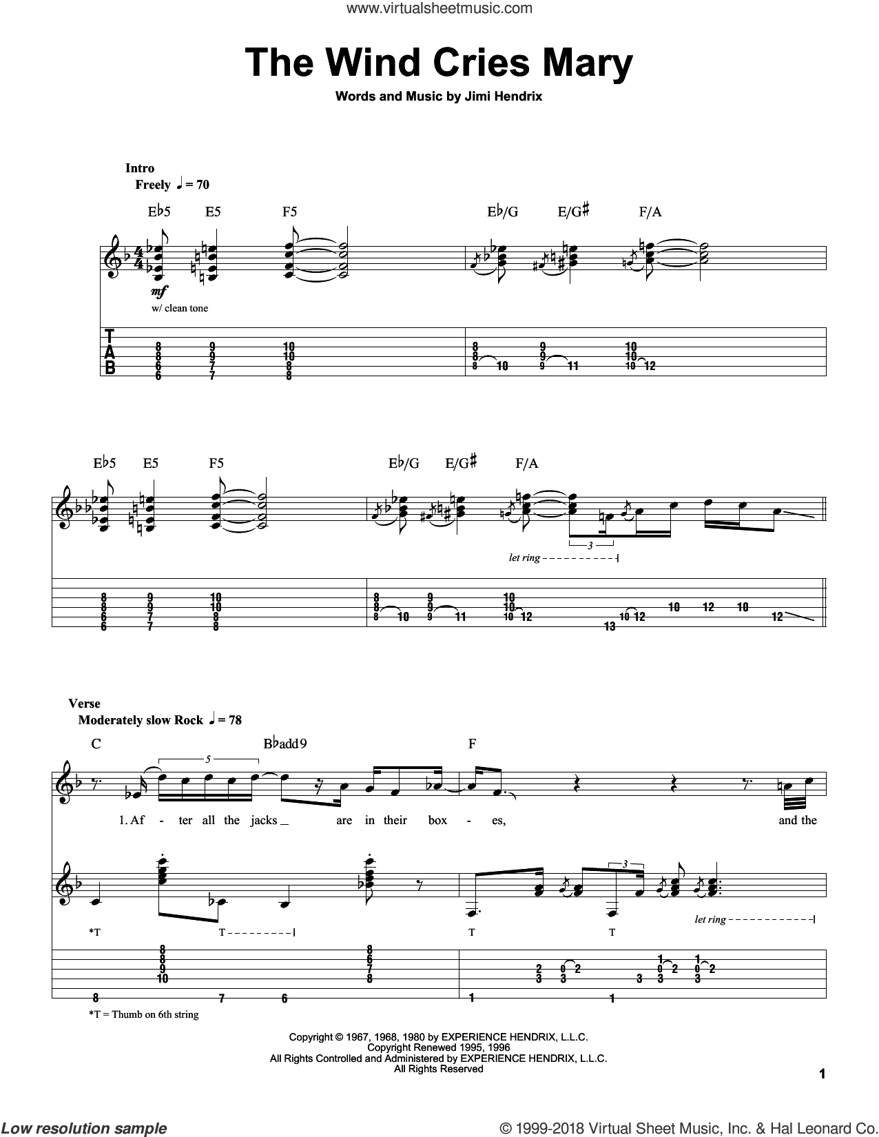 The Wind Cries Mary