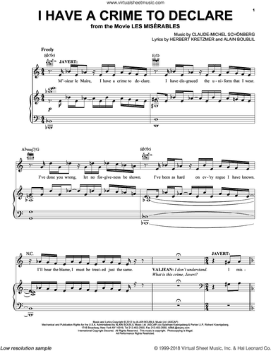 I Have A Crime To Declare (from Les Miserables)