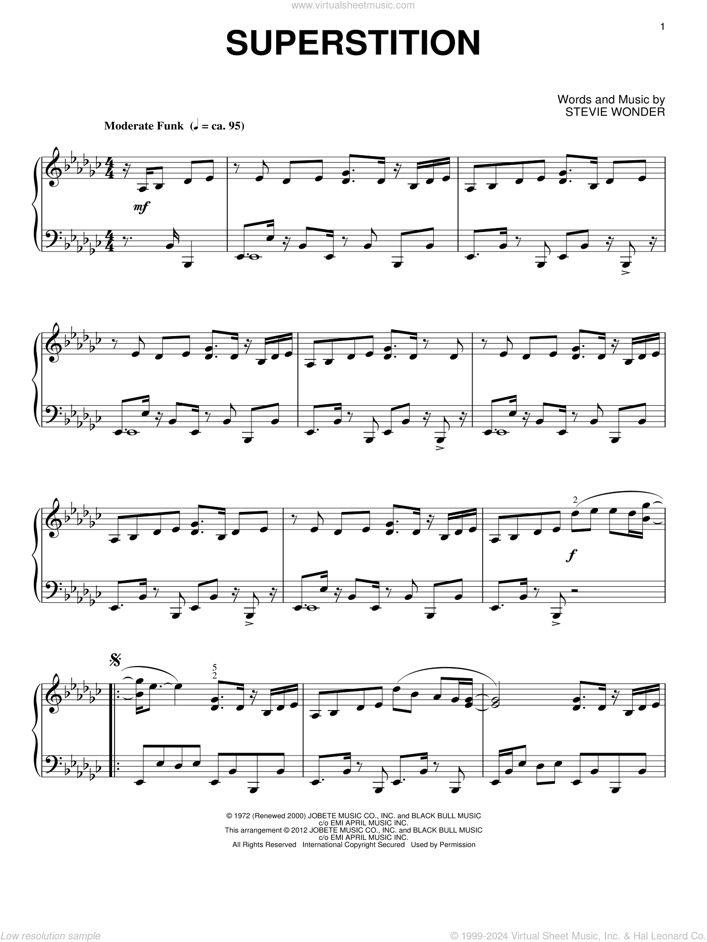 Superstition, (intermediate)