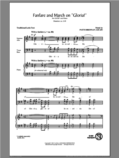 Fanfare And March On "Gloria"