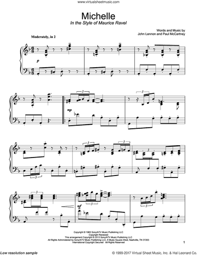 Michelle (in the style of Maurice Ravel)