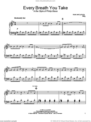 Every Breath You Take (in the style of Philip Glass)