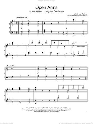 Open Arms (in the style of Ludwig van Beethoven)
