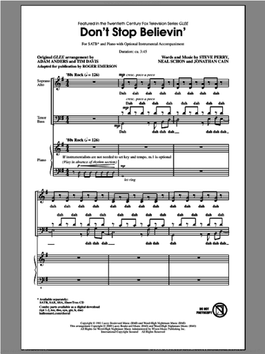 Don't Stop Believin' (arr. Roger Emerson)