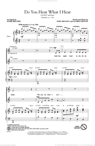 Do You Hear What I Hear (arr. Mark Brymer)