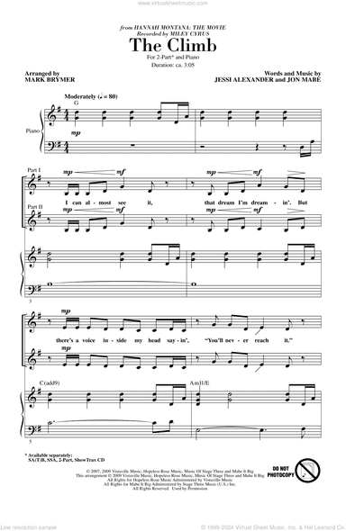 The Climb (from Hannah Montana: The Movie) (arr. Mark Brymer)