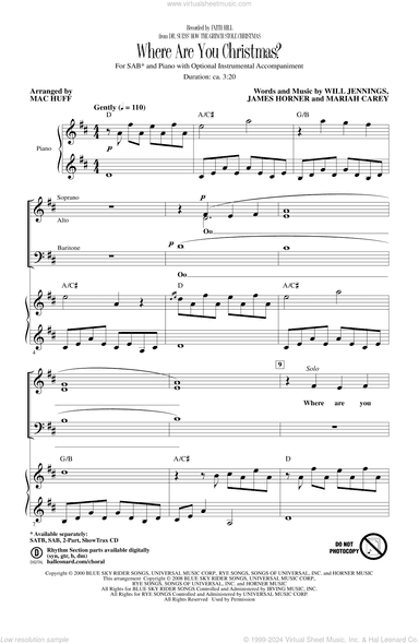 Where Are You Christmas? (arr. Mac Huff)  (from How The Grinch Stole Christmas)