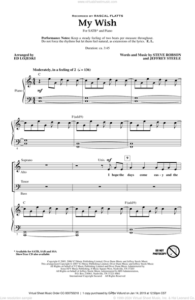 My Wish (arr. Ed Lojeski)