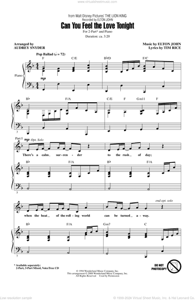 Can You Feel The Love Tonight (from The Lion King) (arr. Audrey Snyder)