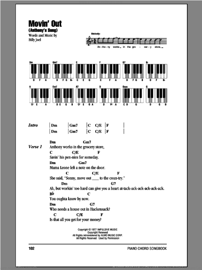 Movin' Out (Anthony's Song)
