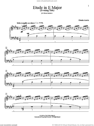 Etude In E Major (Evening Tide)