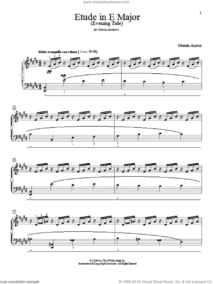 Etude In E Major (Evening Tide)