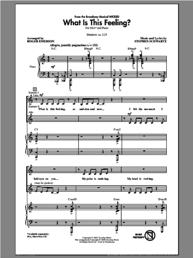 What Is This Feeling? (from Wicked) (arr. Roger Emerson)
