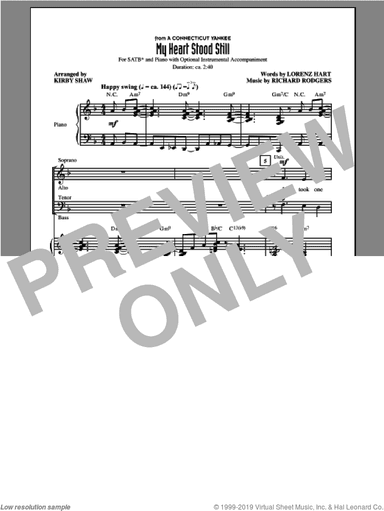 My Heart Stood Still (arr. Kirby Shaw)