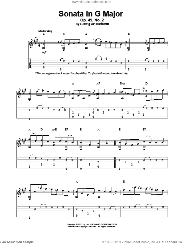 Sonata in G Major, Op. 49, No. 2