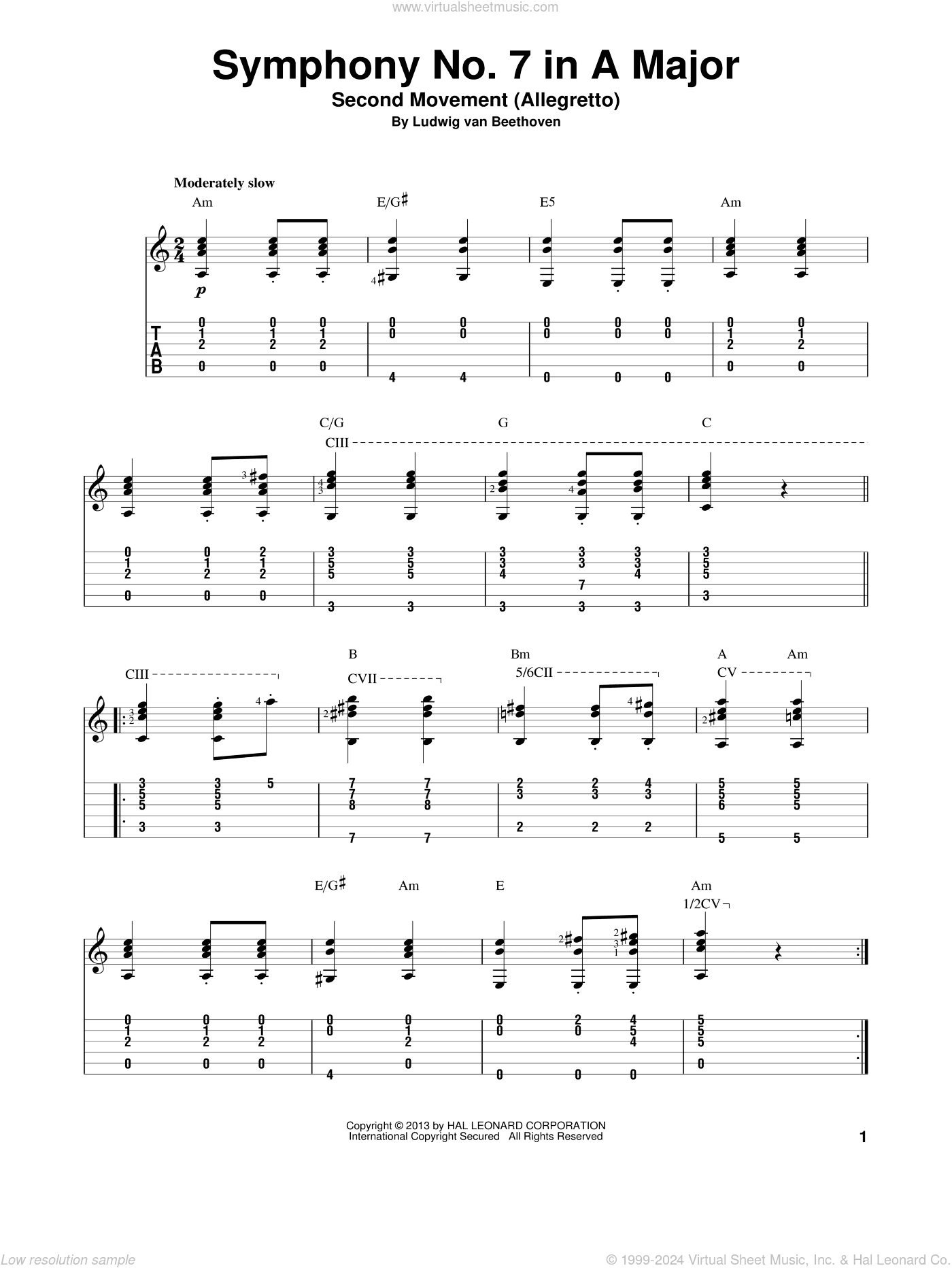 Symphony No. 7 In A Major, Second Movement (Allegretto)