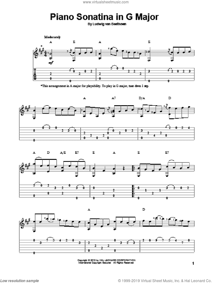 Piano Sonatina In G Major