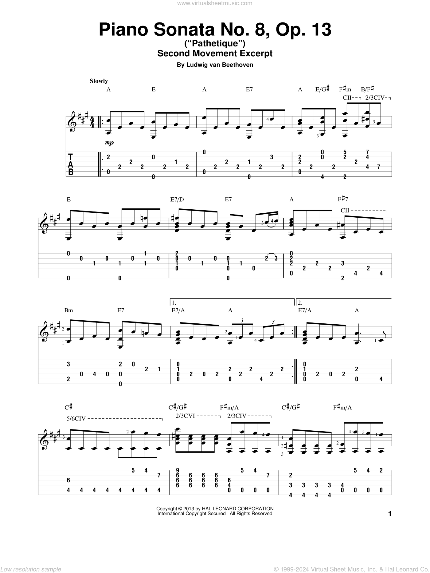 Piano Sonata No. 8, Op. 13 ("Pathetique"), 2nd Movement