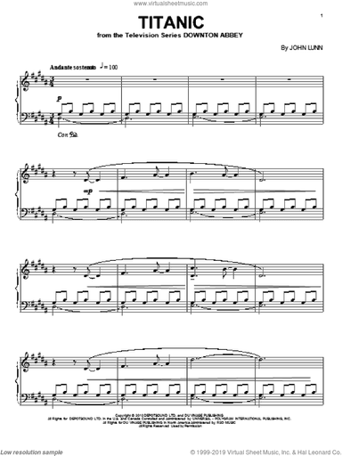 Titanic (from Downton Abbey), (intermediate)